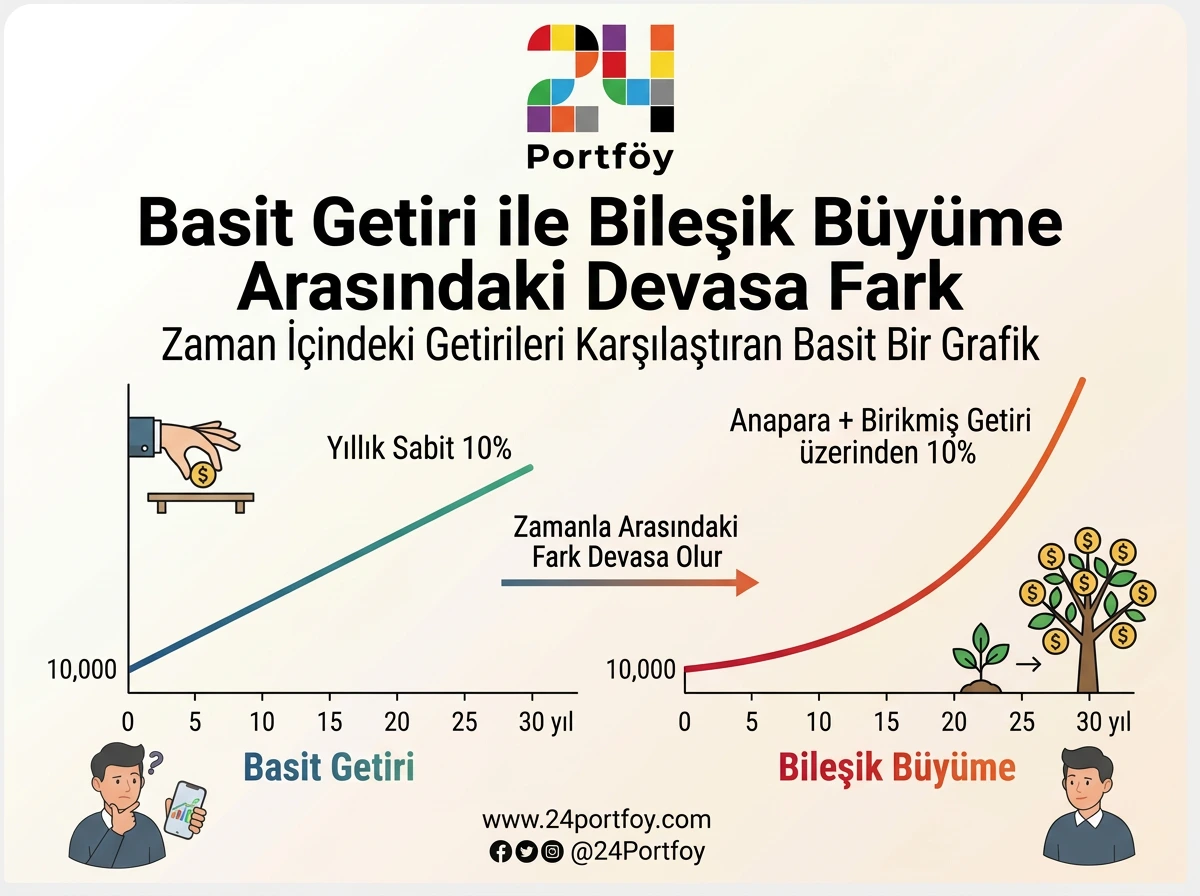 Basit Getiri ile Bileşik Büyüme Arasındaki Devasa Fark